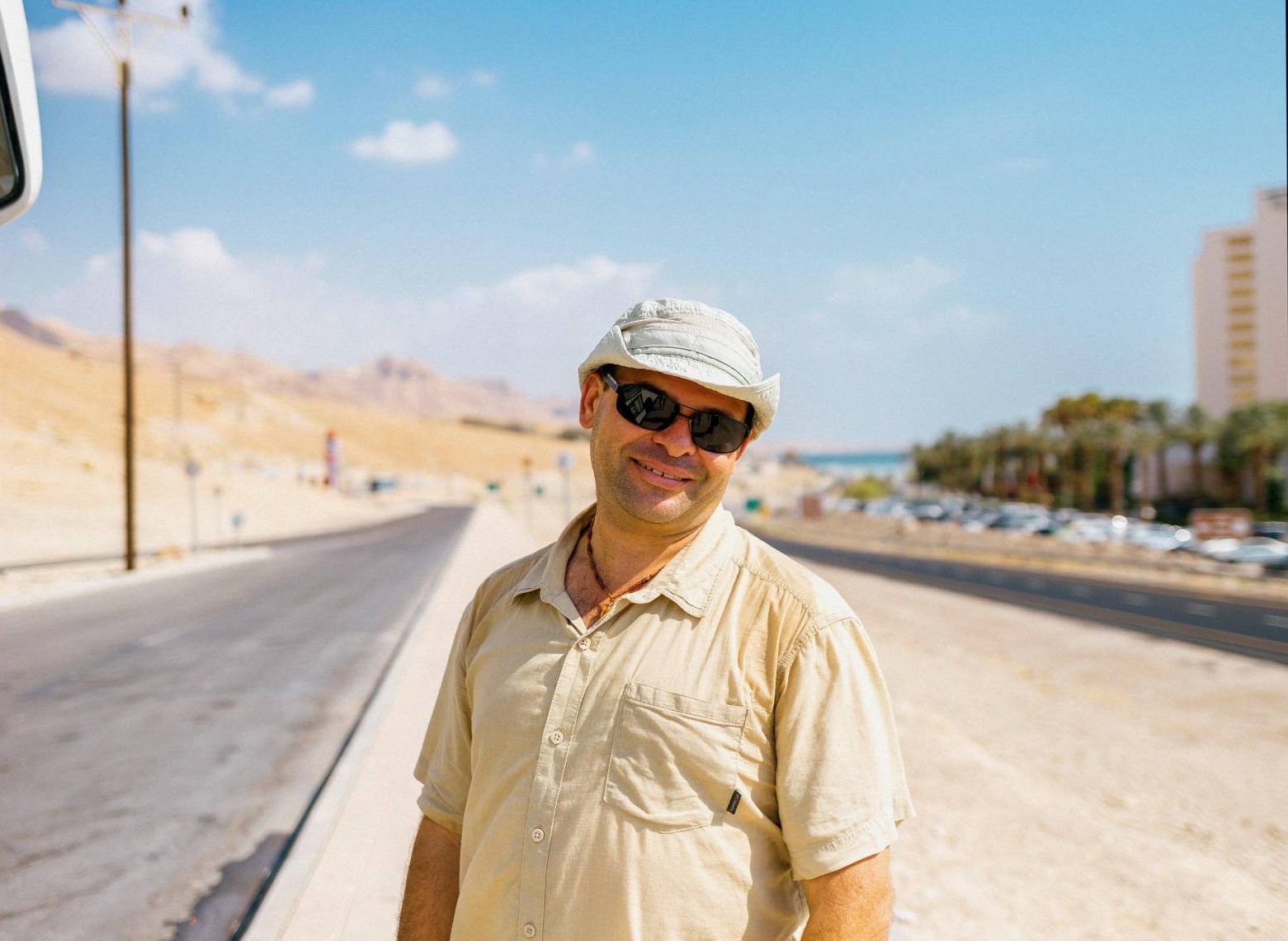 Portrait of guide in Judean Derest nearby the Dead Sea.